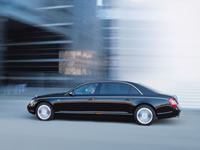 A side view of the Maybach 62 S while cruising through the city.